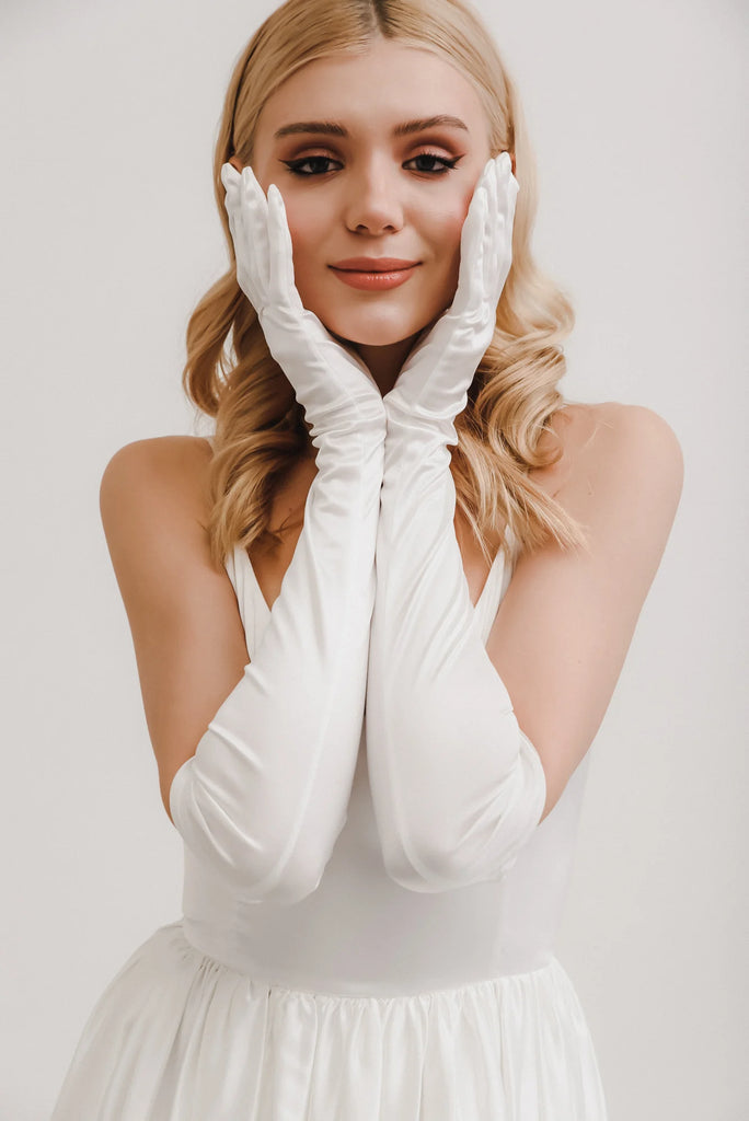 Rae Satin Gloves The Dress Bride