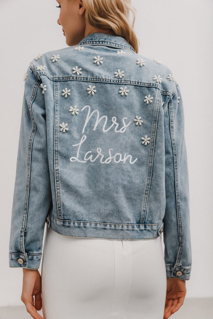 Flora Denim Jacket – The Dress Bride