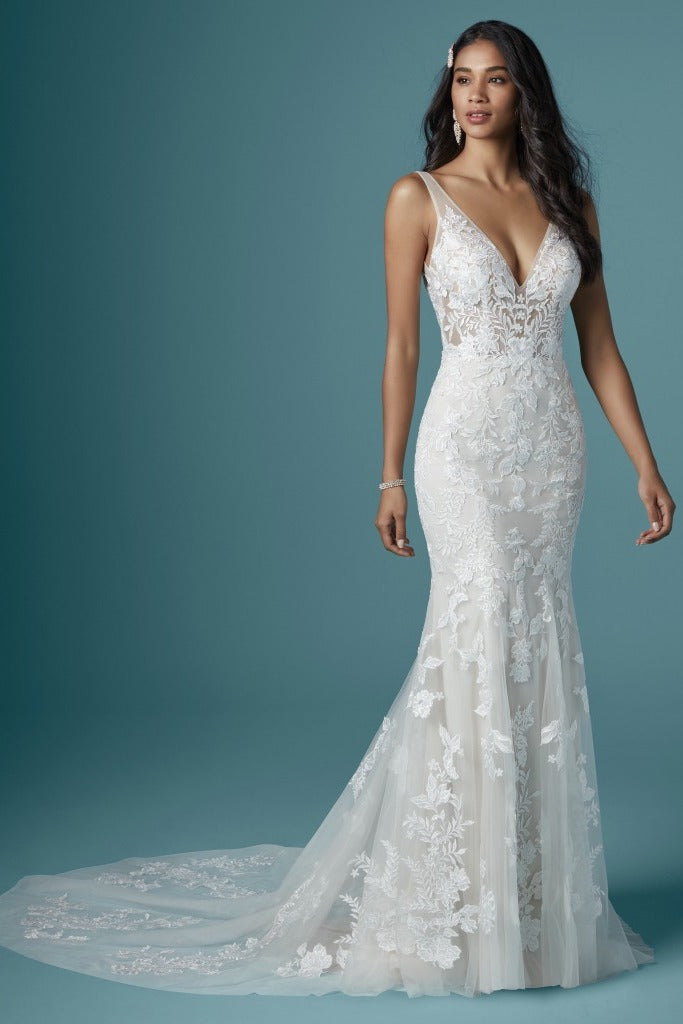 maggie sottero green dress Greenley