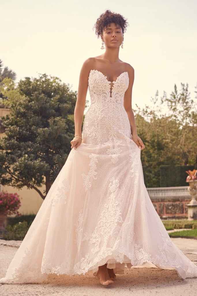 maggie sottero purple wedding dress Romantic Tulle Sheath: Bailey by Maggie Sottero