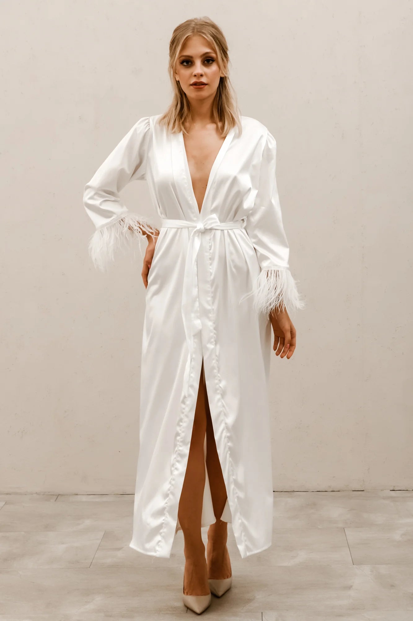 Feather Sleeved Robe