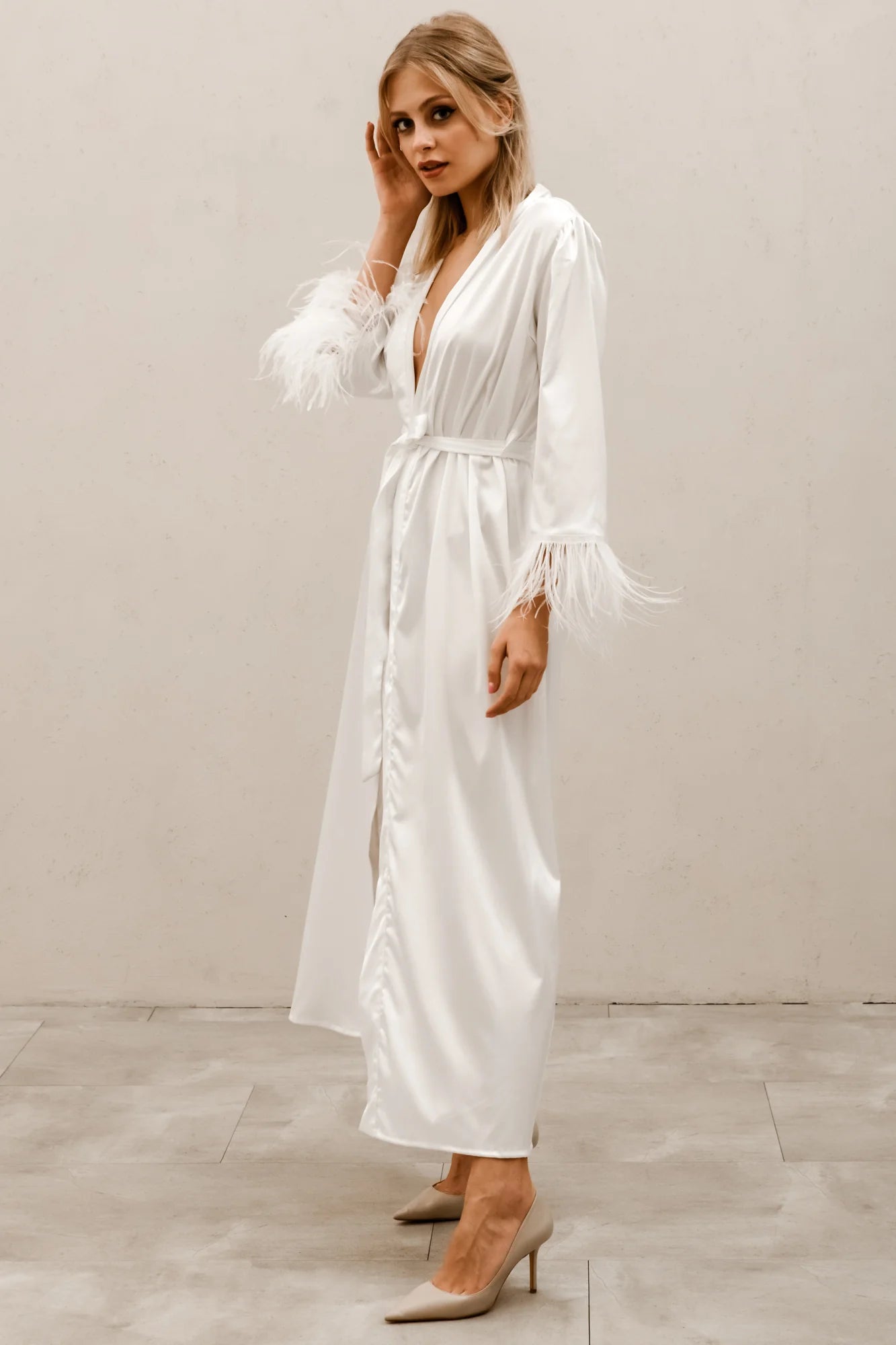 Feather Sleeved Robe