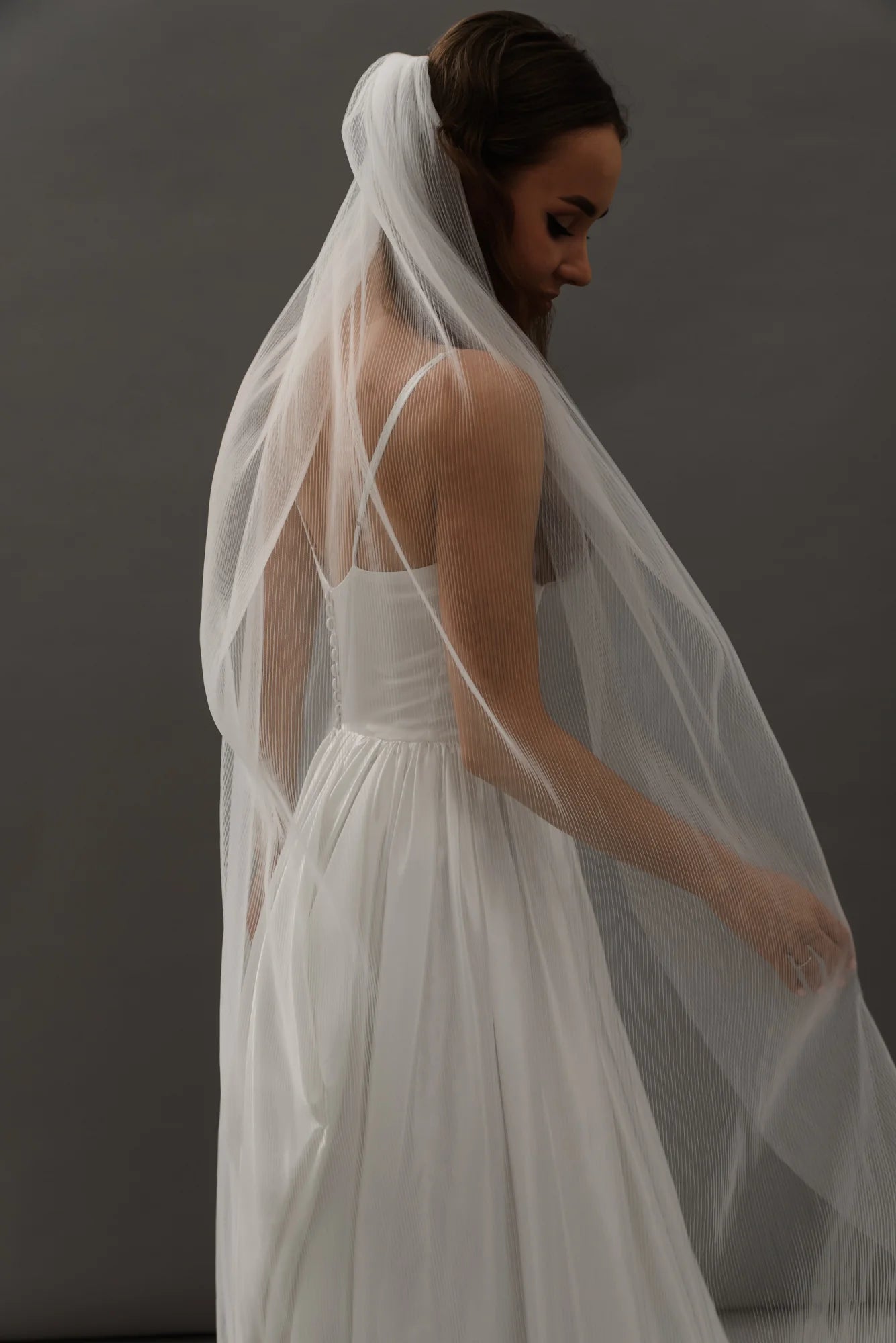 Pleated Veil – The Dress Bride