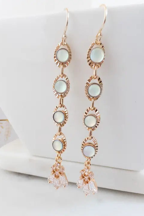 Gold Opal Earrings