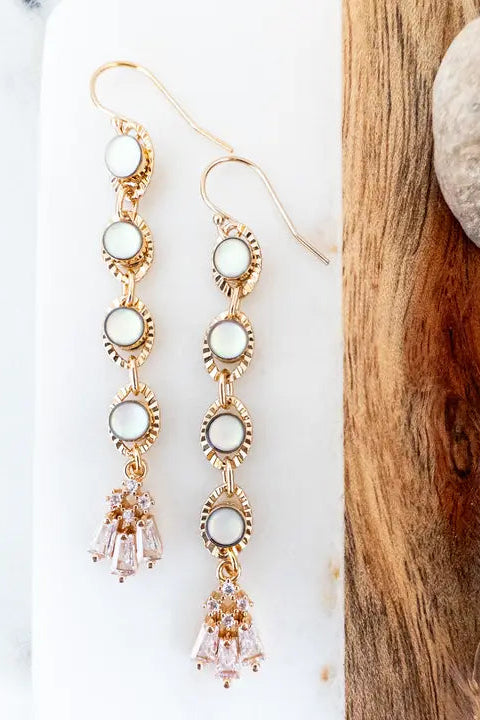 Gold Opal Earrings